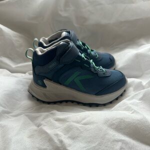 Kids Blue and Green Hiking Shoes
